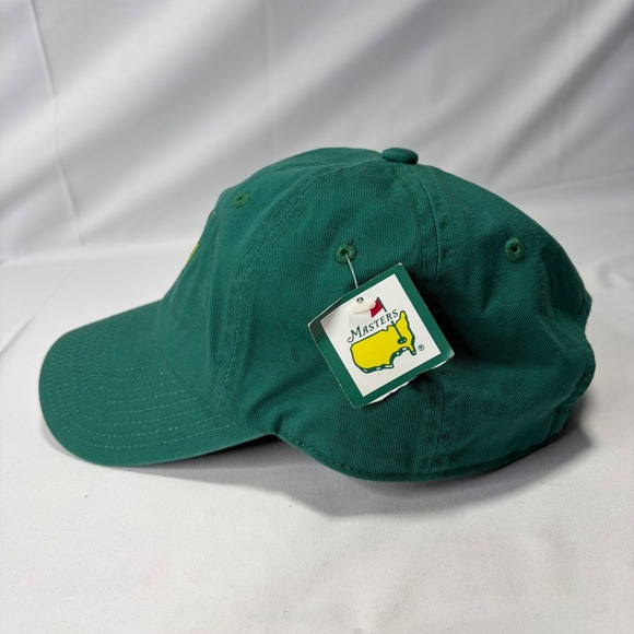NWT Masters Golf Tournament Green Embroidered Logo Baseball Cap Adjustable - Picture 3 of 8